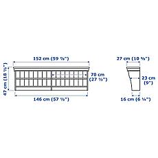 ЛИАТОРП Полочный/арочный модуль, белый, 152x47 см, фото 3