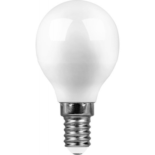 Лампа светодиодная 7W 6400K 230V E14 G45