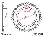 Звезда ведомая JTR 1361.50 - фото 1 - id-p79704864