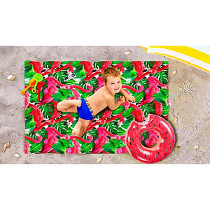 Пляжное покрывало «Фламинго», размер 90 × 140 см