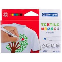 Набор маркеров для ткани Centropen "Textil Marker 2739" 6 цв, 1,8 мм.  Centropen