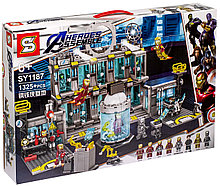 Конструктор аналог лего Lego 76125 Lepin SY 1187 Большая Лаборатория Железного человека 1325 деталей