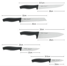 Набор кухонных ножей на деревяной подставке из 7 предметов Fissman (Черная классика), фото 3