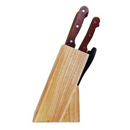 Набор кухонных ножей на деревяной подставке из 7 предметов Fissman (Натуральное дерево), фото 2