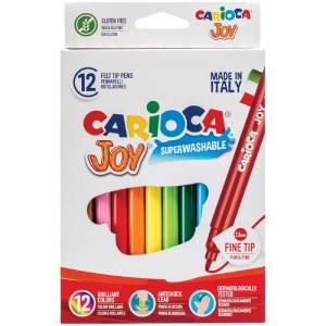 Фломастеры Carioca "Joy", 12цв., смываемые, картон, европодвес  Carioca