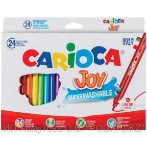 Фломастеры Carioca "Joy", 24цв., смываемые, картон, европодвес Carioca