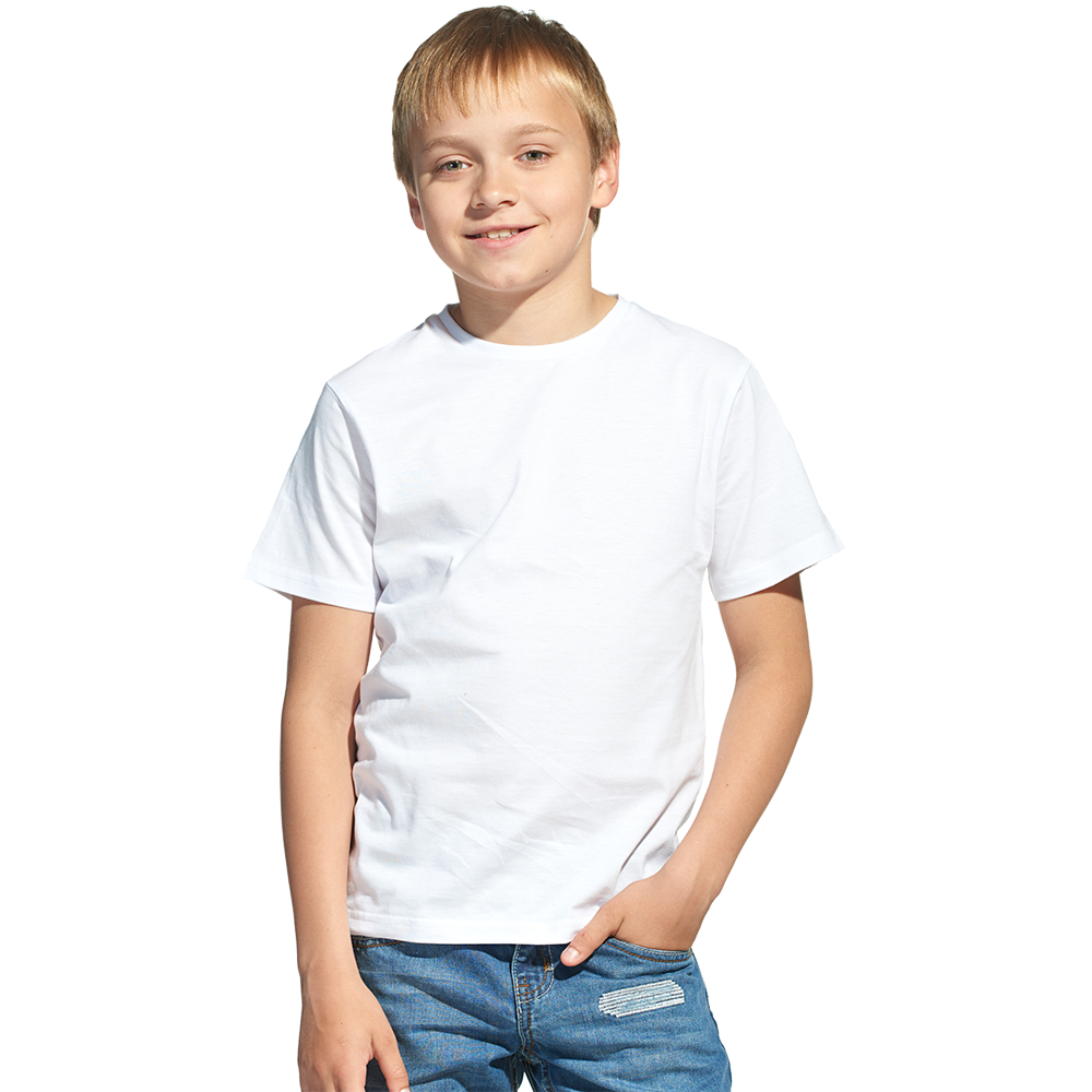 Футболка детская, для сублимации Прима-Лето микрофибра "Fashion kid" цвет: белый, размер 32 (рост 128)