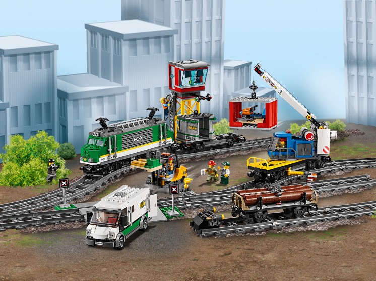 LEGO City 60198 Товарный  поезд, конструктор ЛЕГО