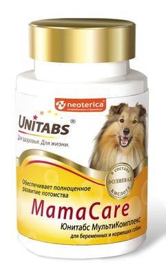 Unitabs витамины МамаCare c B9 для беременных собак, 100таб - фото 1 - id-p79726904