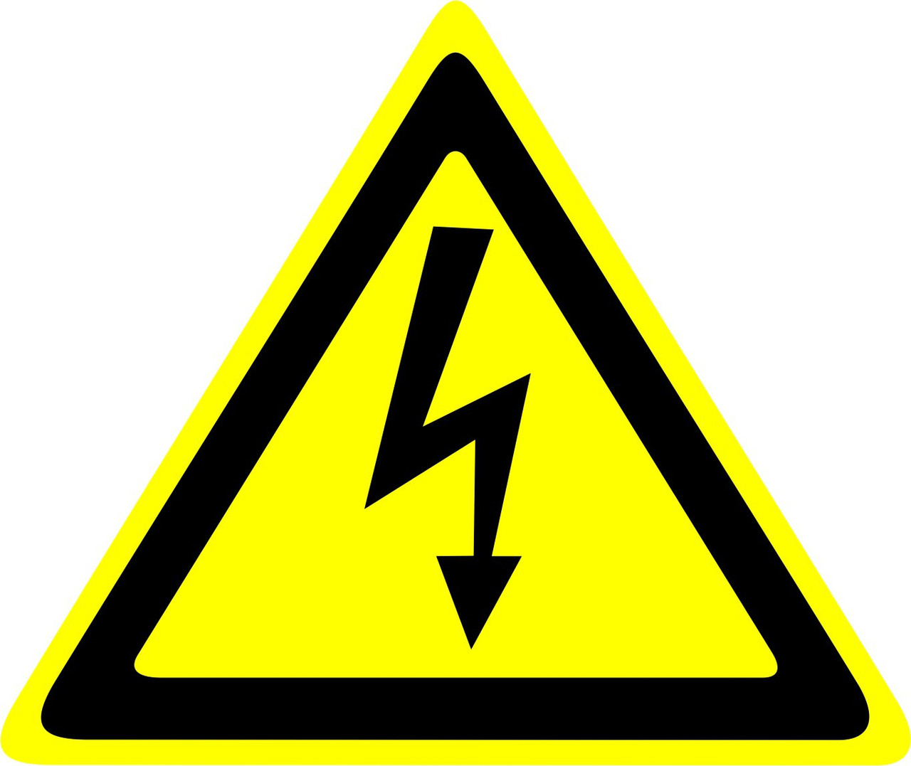 Знак Опасность поражения электрическим током (знак молния)