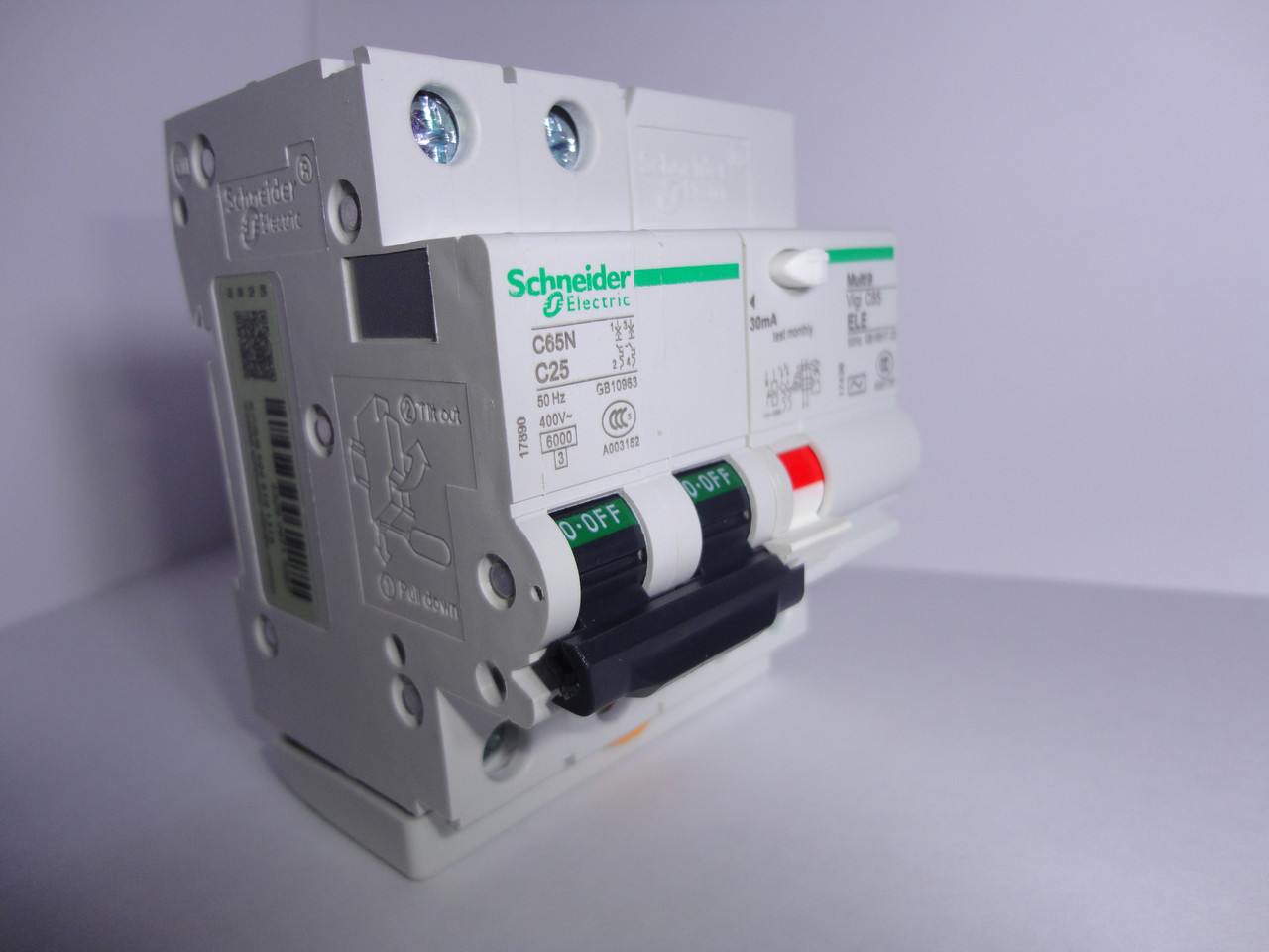 УЗО Schneider electric АД63 2P 25А 30мА - фото 2 - id-p53557879