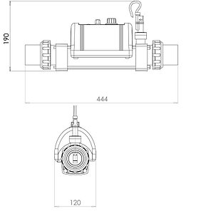 Электронагреватель Elecro Nano Spa N-SPA-S3-R (Incoloy, 3 кВт, 230В), фото 2