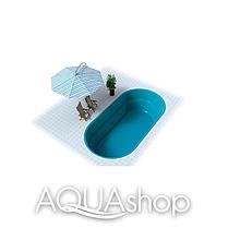 Композитный бассейн Торренс 6,8*3,5*1,7 с римской лестницей, фото 2