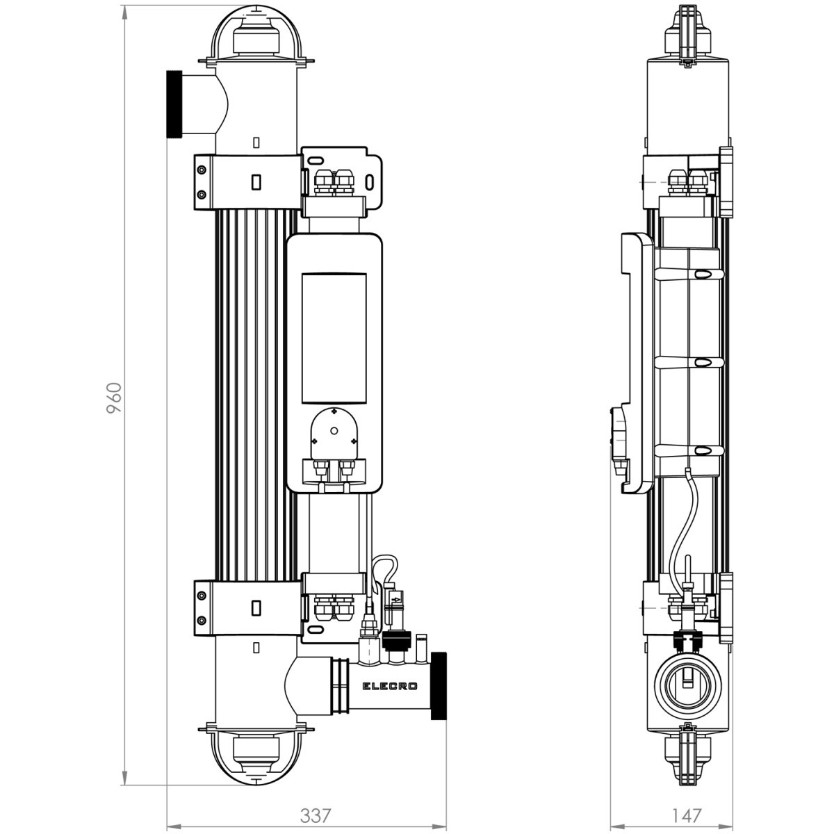 Ультрафиолетовая фотокаталитическая установка Elecro Quantum Q-65-UK - фото 3 - id-p73530971