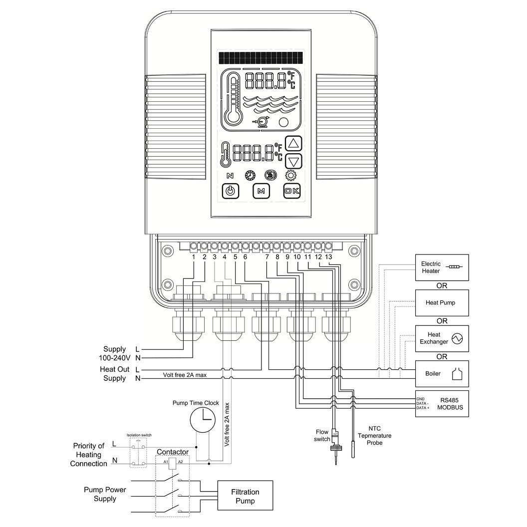 Цифровой контроллер Elecro Poolsmart Plus для теплообменников G2/SST - фото 4 - id-p73530696