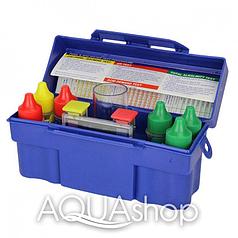 Тестер капельный pH, Cl, Br, щелочность, кислотность, жесткость воды в бассейне
