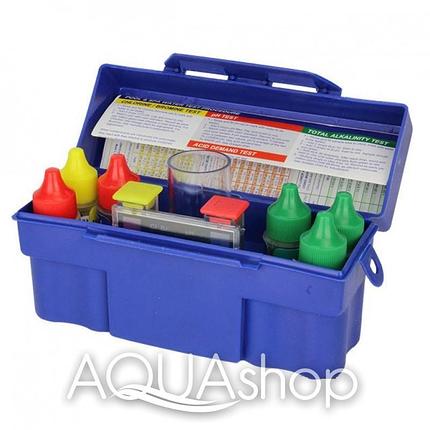 Тестер капельный pH, Cl, Br, щелочность, кислотность, жесткость воды в бассейне, фото 2