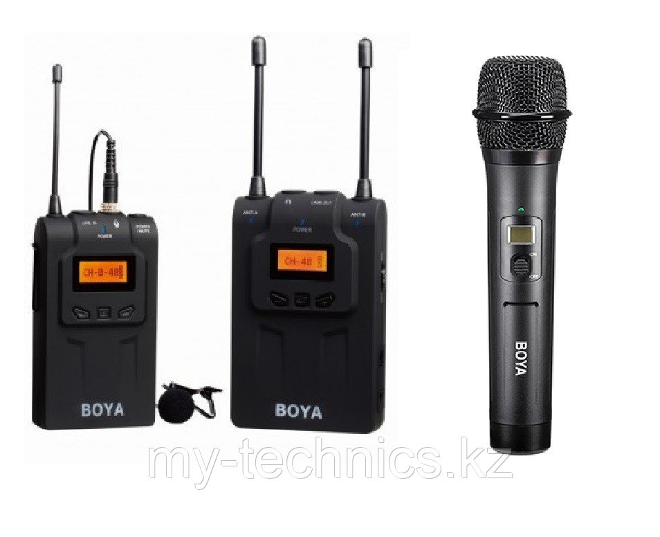 Набор беспроводного радиомикрофона и радиопетлички WM8-K6 (BY-WM8R+BY-WM8TA/B+BY-WHM8)