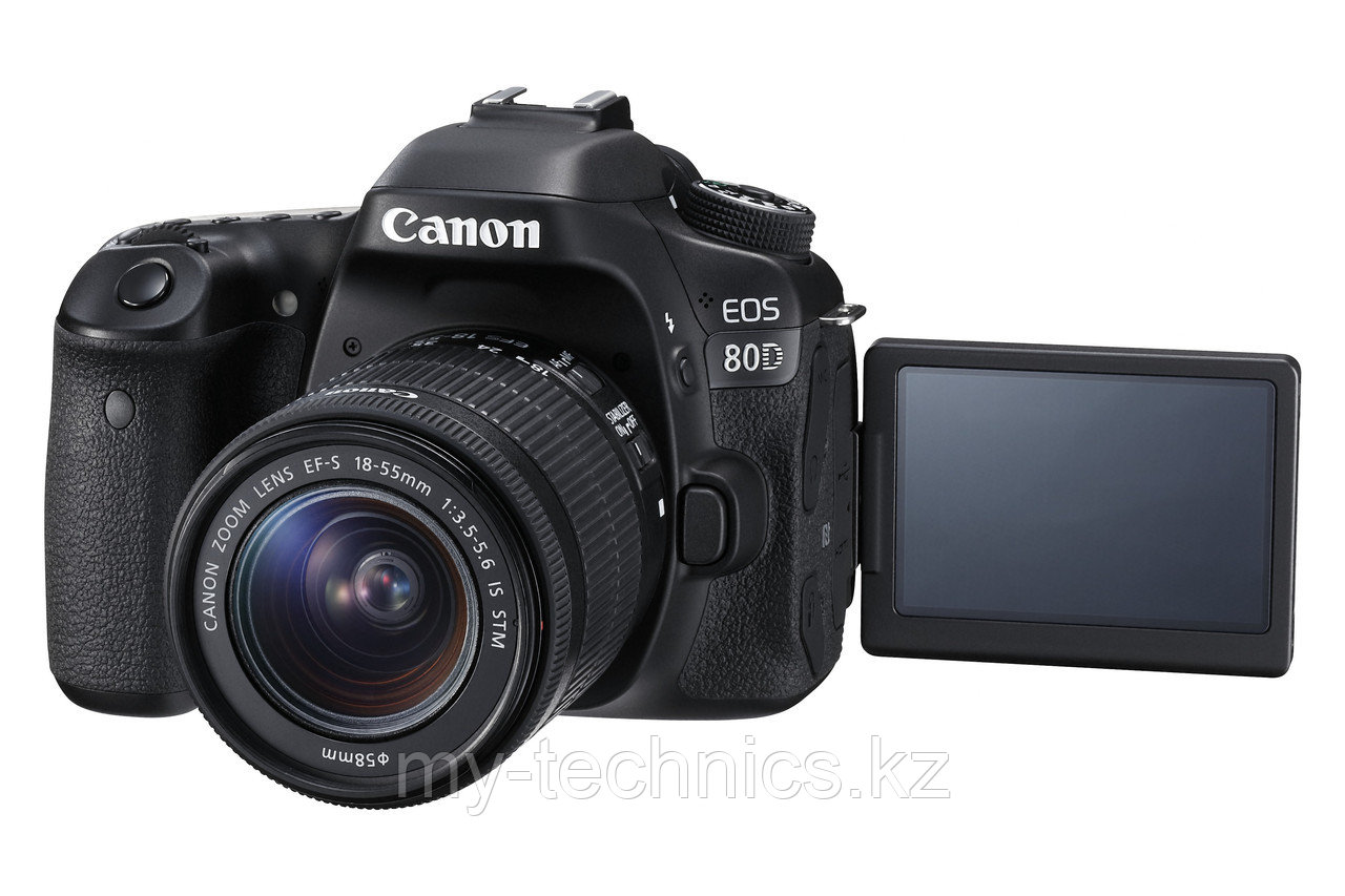 Фотоаппарат Canon EOS 80D kit 18-55 IS STM  + Батарейный блок
