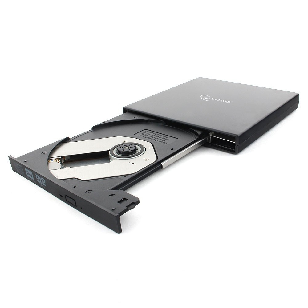 Внешний оптический привод Gembird DVD-USB-02, Черный ,Ext DVD±R/RW/-RAM,±R9, CD-R/RW, USB2.0, black, box - фото 4 - id-p79614916