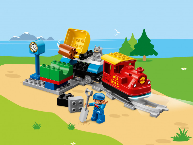 LEGO DUPLO 10874 Поезд на паровой тяге, свет и звук, конструктор ЛЕГО - фото 10 - id-p76384865