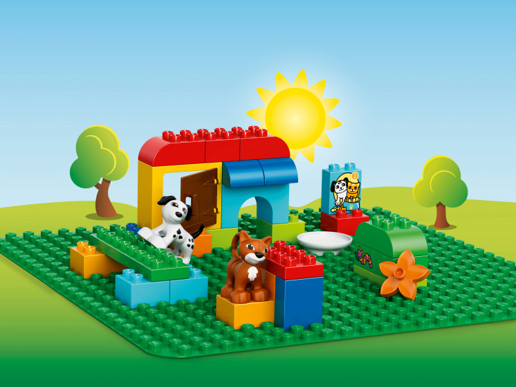 LEGO DUPLO 10980 Зеленая пластина для строительства ЛЕГО ДУПЛО - фото 1 - id-p76512348