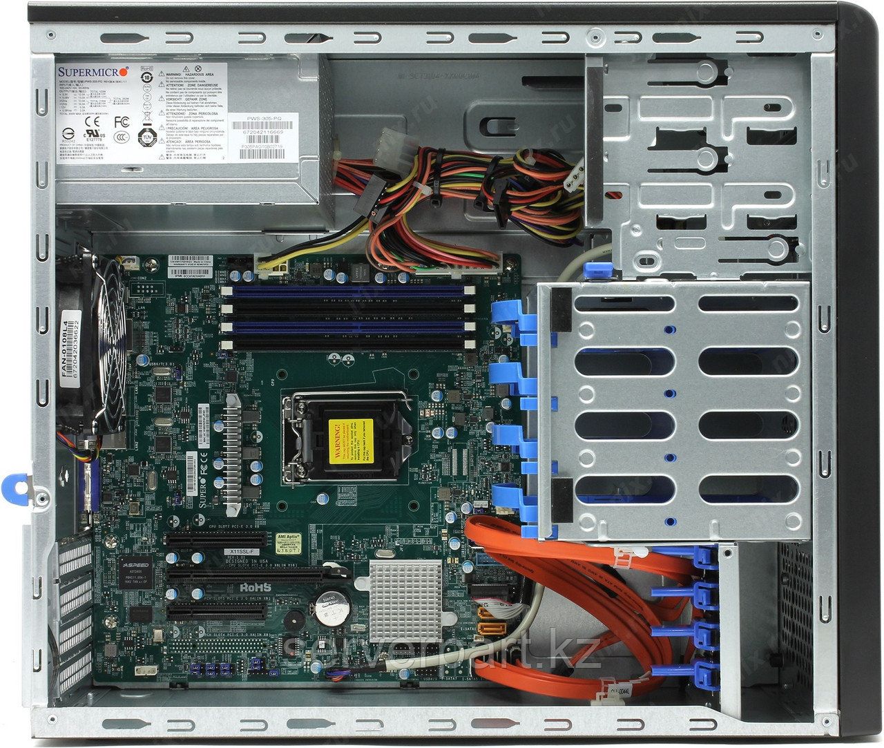 Сервер Supermicro SYS-5039D Tower 4LFF/4-core intel Xeon E3-1220v6 3GHz/16GB EUDIMM/2x240GB SSD RI Hyb - фото 2 - id-p79738490