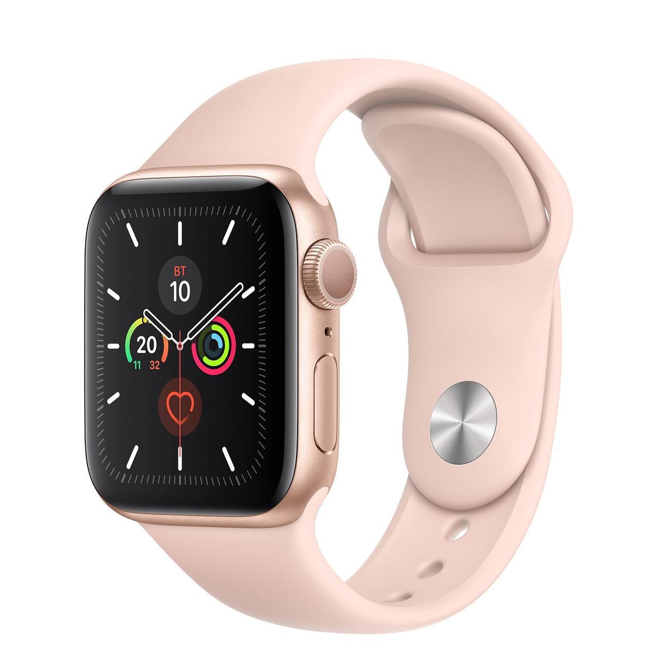 Apple Watch Series 5 40mm Gold Aluminum Case with Pink Sand Sport Band