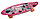 Лонгборд подростковый 59*16 Penny Board  с ручкой и со светящимися колесами (пенни борд) Flowers, фото 8