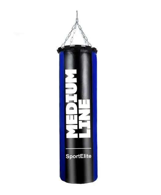 Мешок боксерский SportElite MEDIUM LINE 60см, d-26, 15кг, сине-черный
