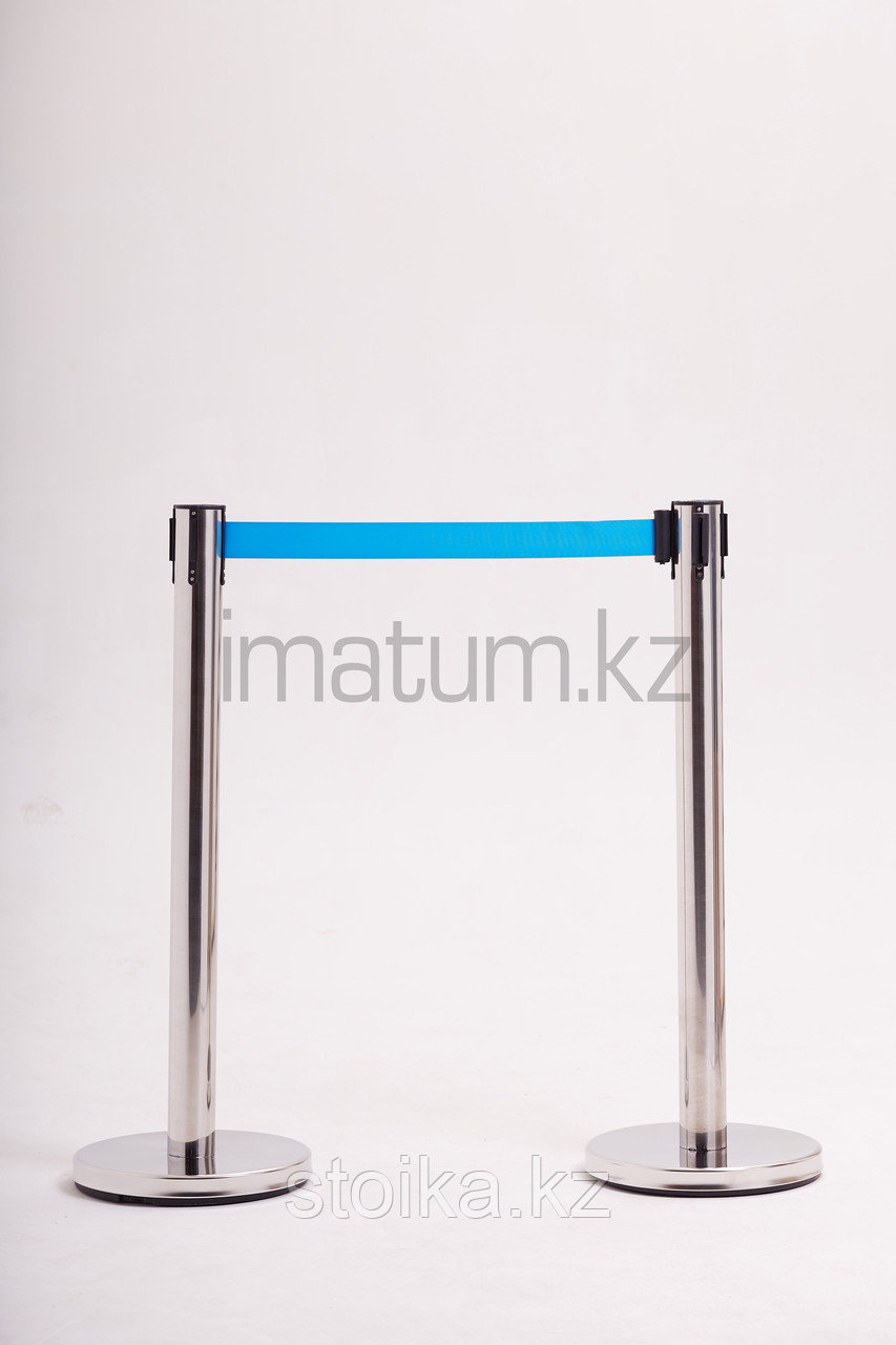 Серебристая стойка с вытяжной лентой синего цвета - фото 2 - id-p53211246