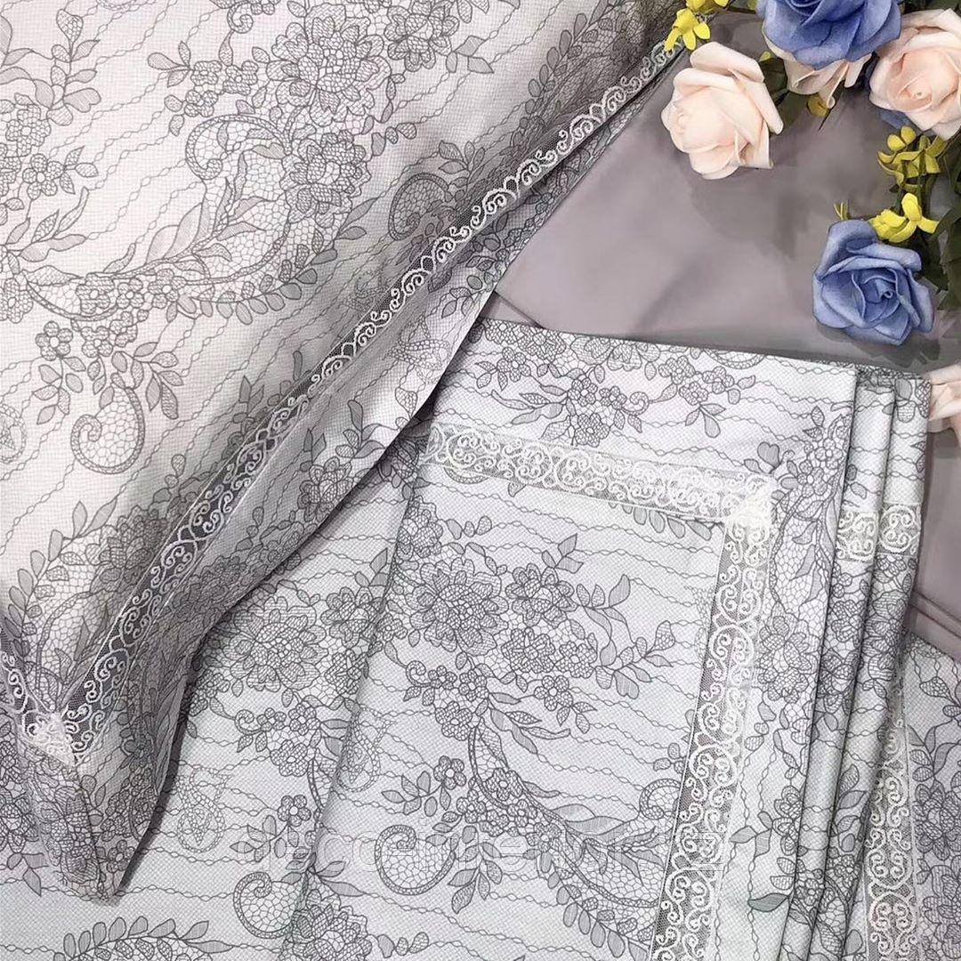 Комплект постельного белья двуспальный Victoria's Secret Cатин Deluxe с мережкой - фото 1 - id-p79778905