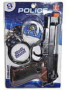 HSY-120 Полицейский набор Police с металл наручниками качественный 26*17см, фото 2