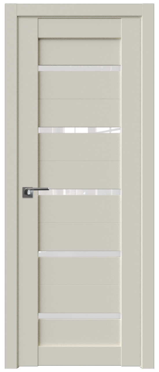 Дверь межкомнатная царговая 7U Магнолия Сатинат, Белый триплекс, 600 - фото 1 - id-p79791235