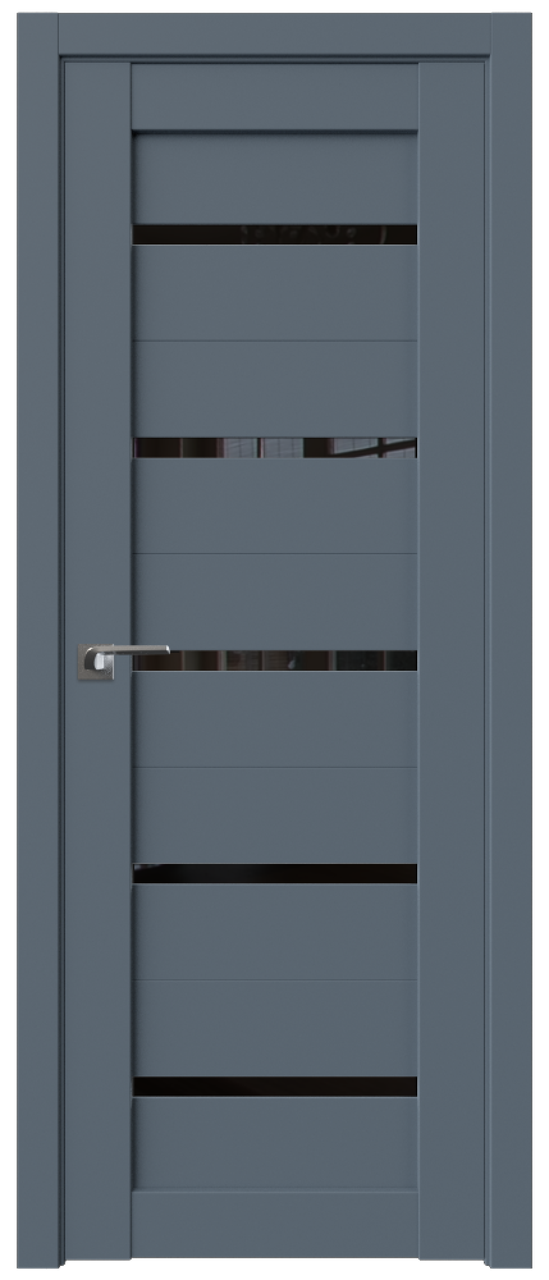 Дверь межкомнатная царговая 7U Антрацит, Черный триплекс, 900 - фото 1 - id-p79791270