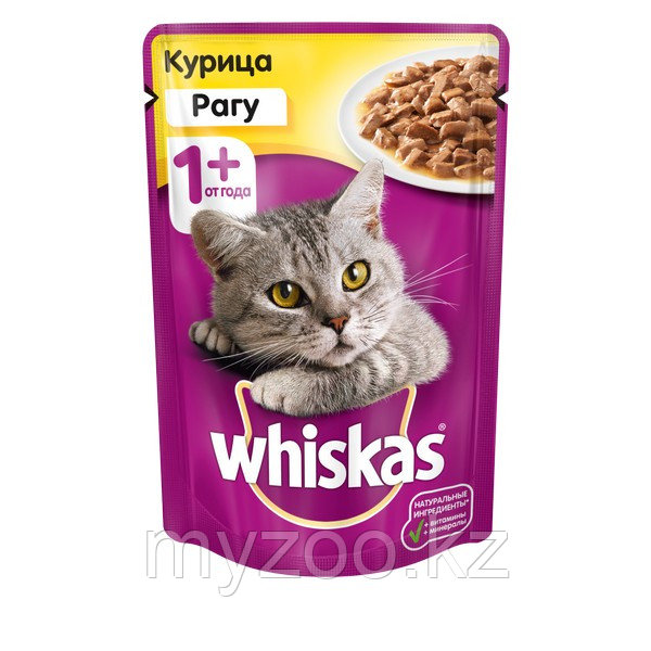 Вискас рагу курица 1*75гр |Влажный корм для кошек Whiskas|