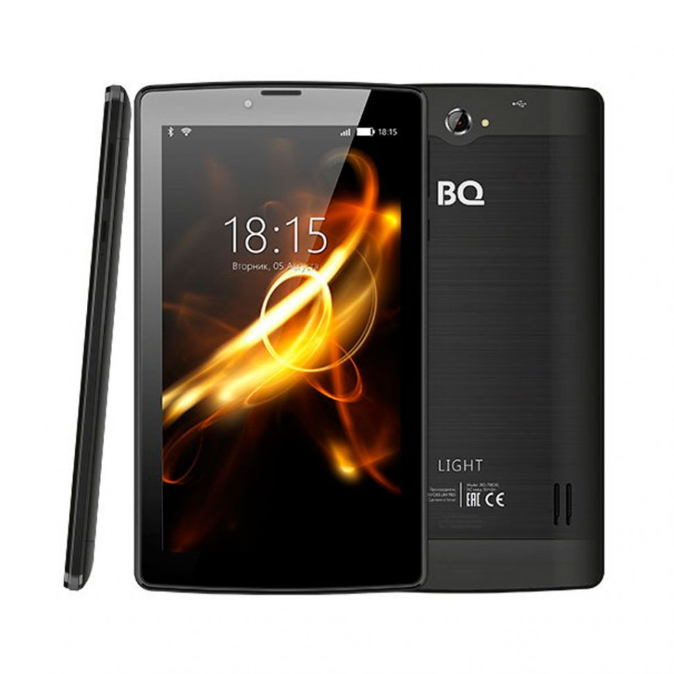 Планшет BQ-7083G Light Black (7", 1024*600, TN, 4*1.0Ghz, 1+8Гб, GPS, 7.0)