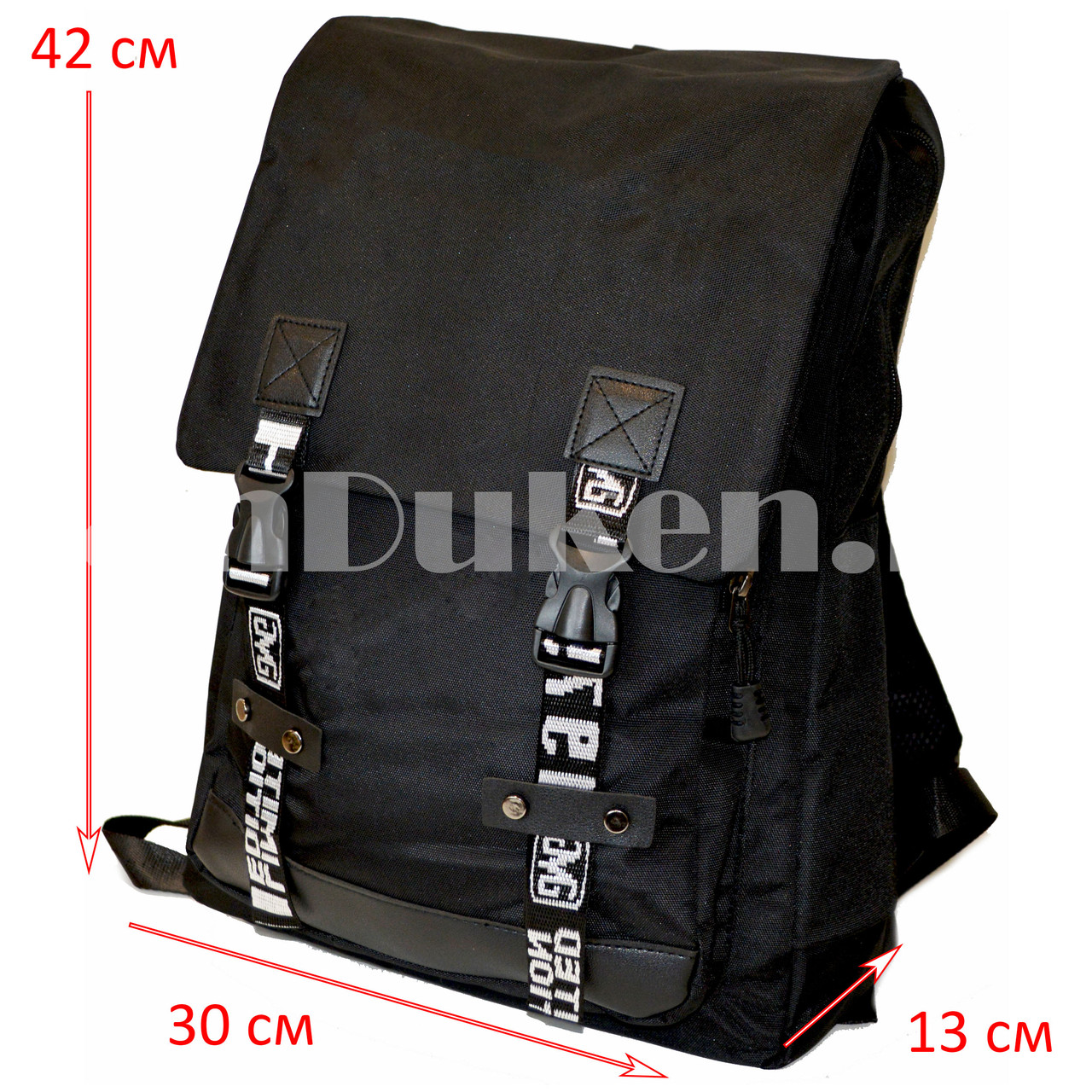 Универсальный школьный рюкзак 2 отделениями Li De Li 8056 черный - фото 2 - id-p79840989