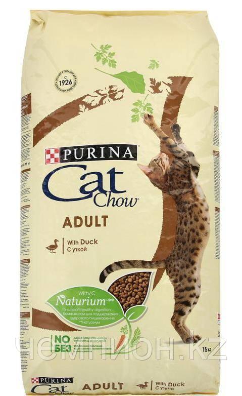 Cat Chow Adult Duck, Кэт Чау корм для кошек с уткой, уп.15 кг.