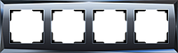 Рамка на 4 поста /WL08-Frame-04 (черный)