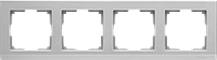 Рамка на 4 поста /WL04-Frame-04 (серебрянный)