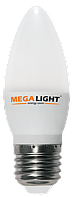 LED ЛАМПА C37 "Свеча" 10W 900Lm 230V 4000K E27 MEGALIGHT (10/100)