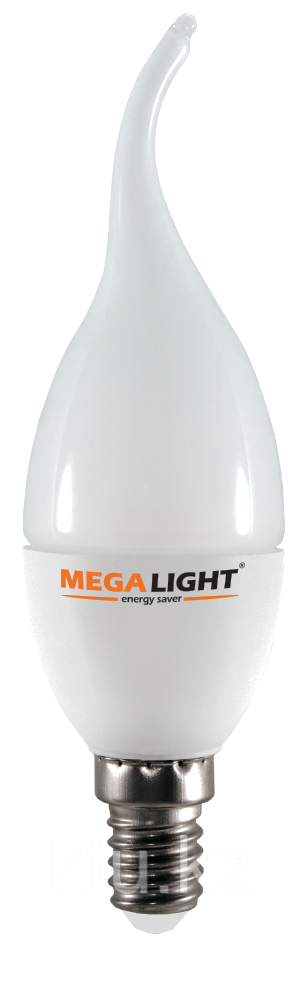 LED ЛАМПА CF37 "Свеча на ветру" 7W 630Lm 230V 4000K E14 MEGALIGHT (10/100)