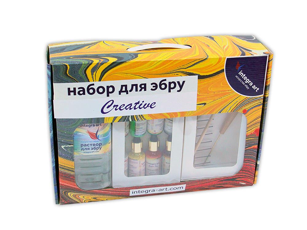 Integra Art Набор для эбру "Creative" 8 цветов+ 25 г загустителя