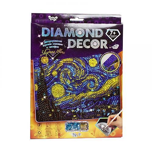 Diamond Decor Декорирование картины стразами и глиттером Звёздная ночь