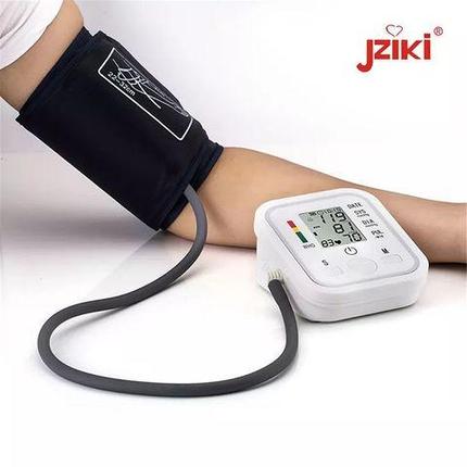 Тонометр осциллометрический цифровой автоматический JZIKI для измерения артериального давления и пульса (на, фото 2