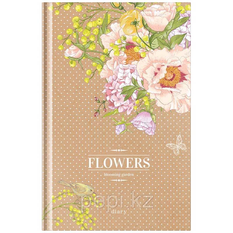 Ежедневник недатированный ""Цветы. Craft flowers"" А5 136л. линия