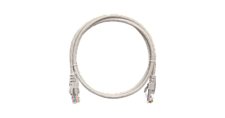 Коммутационный шнур неэкранированный, категории 6, PVC, серый, 1м,медный