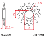 Звезда ведущая JTF 1591.16 - фото 1 - id-p79871387