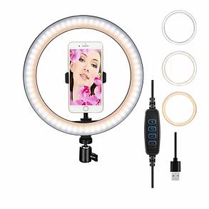 Кольцевая лампа LED RING s31 31см с держателем для смартфона штатив 50-210см регулируется, фото 2